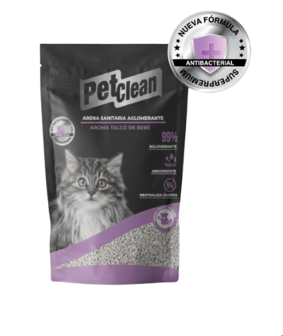 Arena Pet Clean Talco de Bebé 15Kg